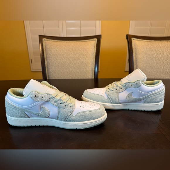 New Nike Air Jordan 1 Low Seafoam White Sneaker Shoes Size US 12 - Picture 11 of 13